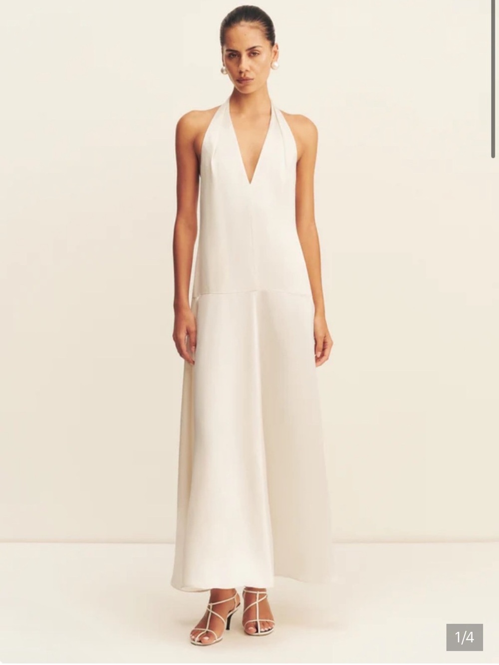 Shona Joy Drop Waist White Maxi